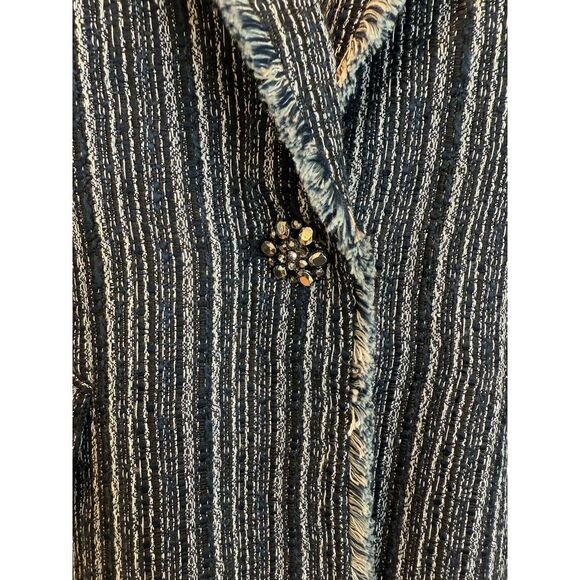Chicos Striped Navy Tweed Blazer Size‎ S - Picture 7 of 12